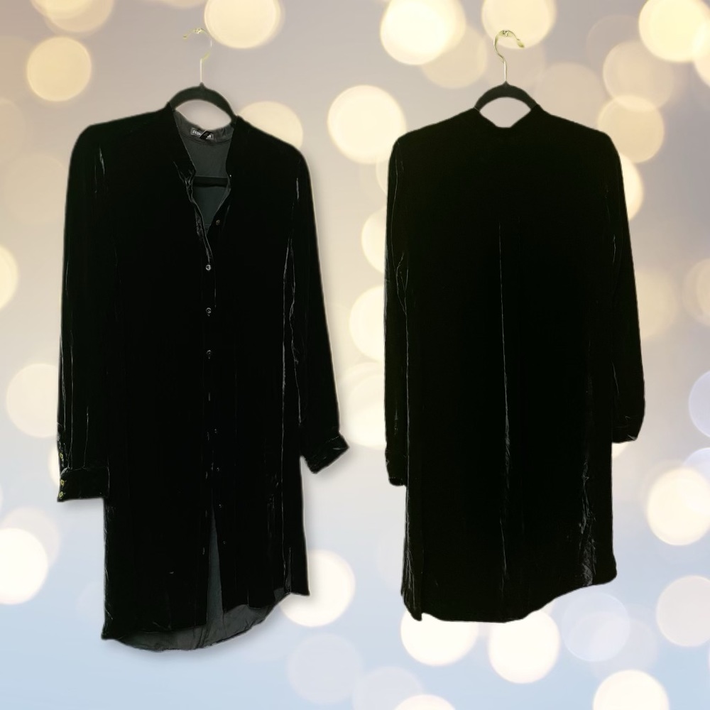 Eileen Fisher Long sleeve Velvet shirt dress